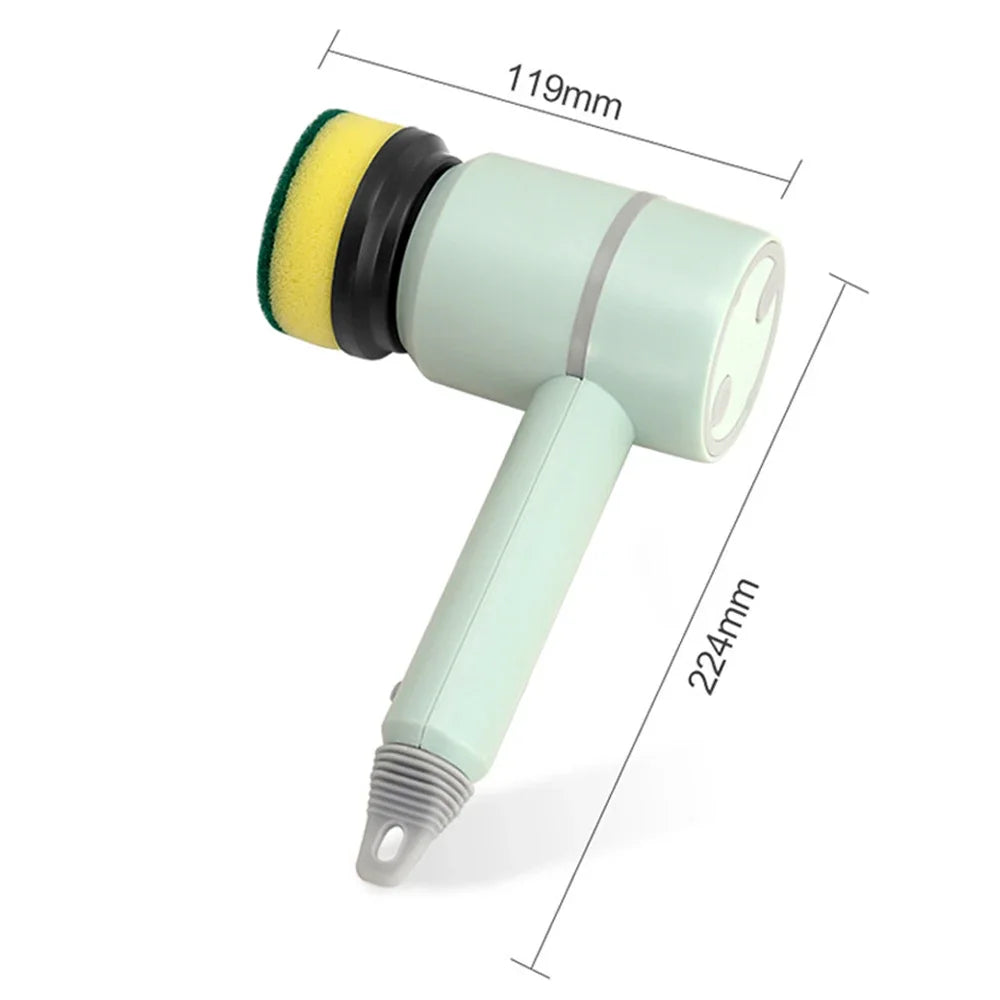 USB Rechargeable Electric Cleaning Brush With 3 Heads
